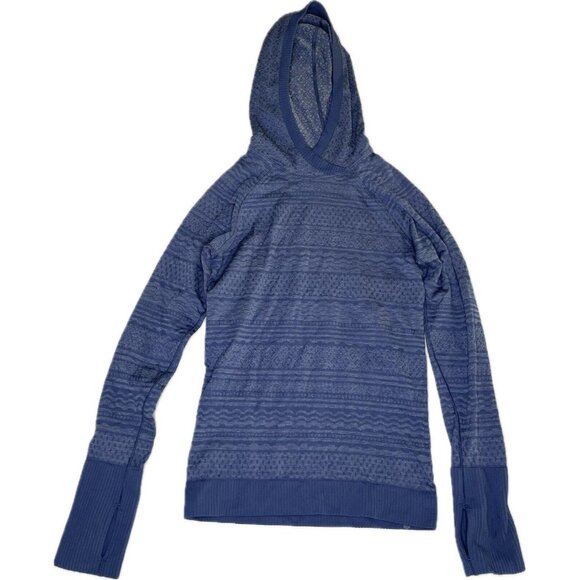 Lululemon Rest Less Gatsby Blue Hooded Pullover Top Sz 6 - Picture 2 of 7